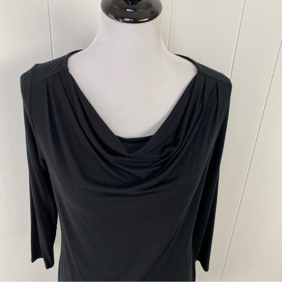 SOMA Loungewear Black Luxuriously Soft Black Cowl Neck Tunic Women's Size XS - Picture 4 of 15